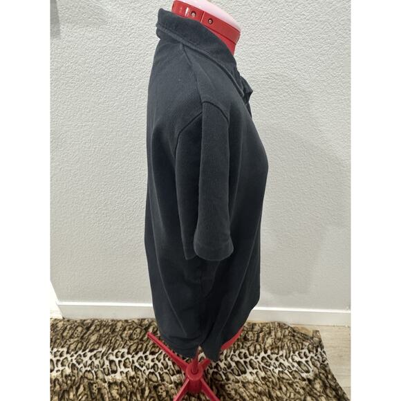 Vintage Black Polo Shirt Short Sleeve Casual Everyday Menswear - Picture 3 of 6